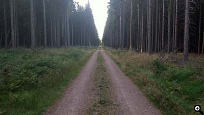 Hauptweg mit LKW befahrbar